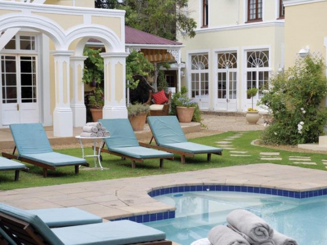 River Manor Boutique Hotel pool and gardens, Cape Winelands (upgrade option)