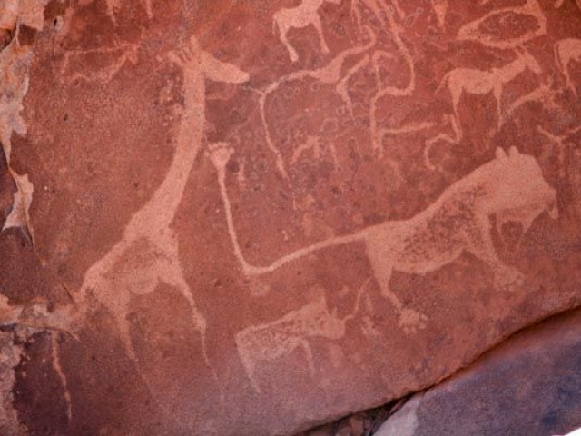 Twyfelfontein World Heritage rock engravings, Damaraland, Namibia