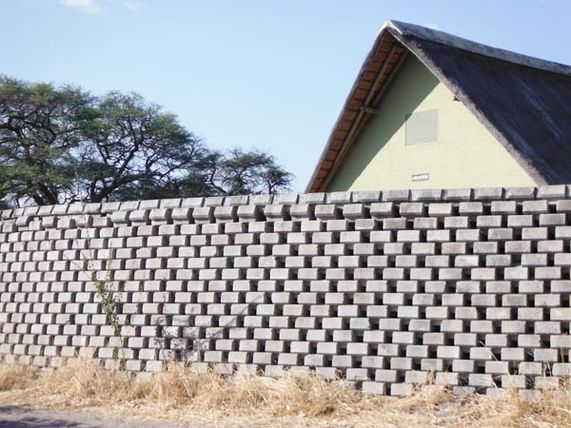 Elephant proof toilet block, Savute, Chobe National Park, Botswana