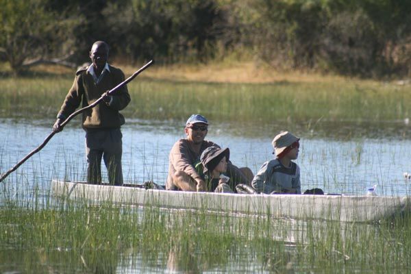 Gliding on a mekoro,  Okavango Delta, Botswana