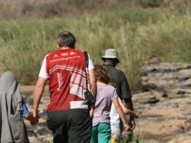 On a short walk with an armed ranger from South Africa National Parks in Kruger National Park