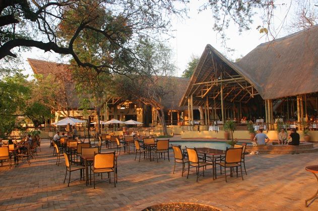 Chobe Safari Lodge, Botswana and Zimbabwe, pool terrace