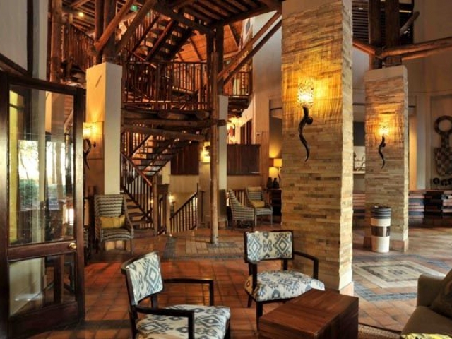 Victoria Falls Safari Lodge, reception area, Botswana and Zimbabwe