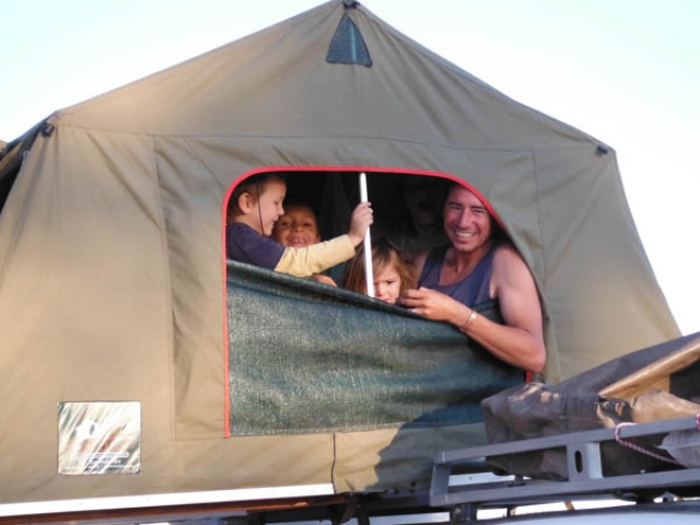 Roof top tents are so very cosy - just like a cubby house!