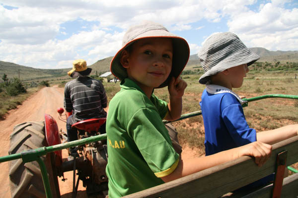 Tractor ride in the Little Karoo, South Africa