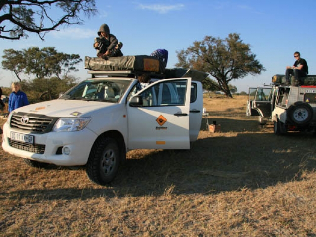 Enjoying a morning break in  Moremi Game Reserve, Botswana