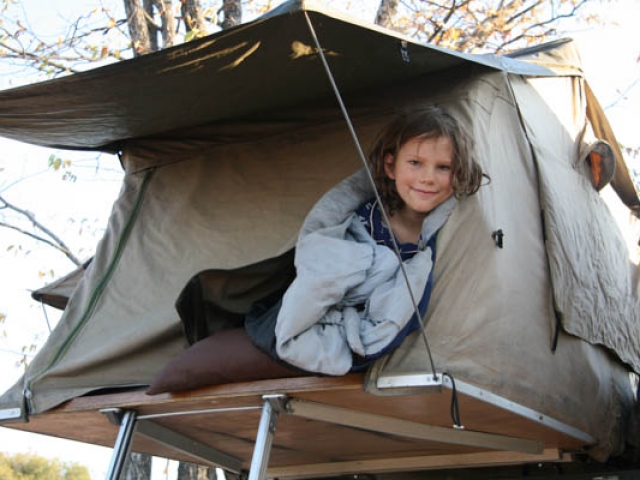 Always fun waking up in the roof top tent!