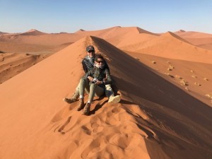 Lucy and Howard at Sossusvlei Dune, Namibia