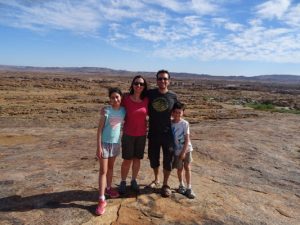 Ness, Garry and Family at Moon Rock, Augrabies Falls, South Africa