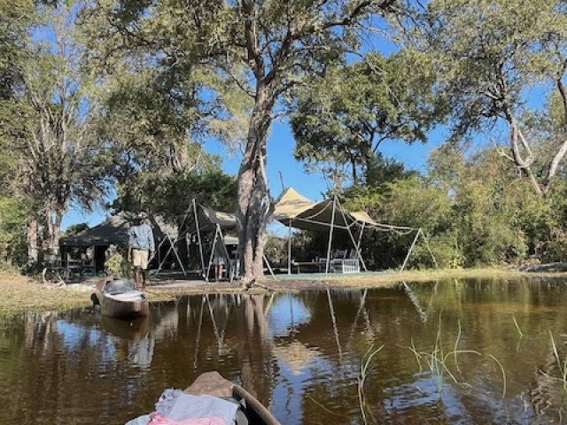 Gliding into your island camp, Eastern Okavango Delta