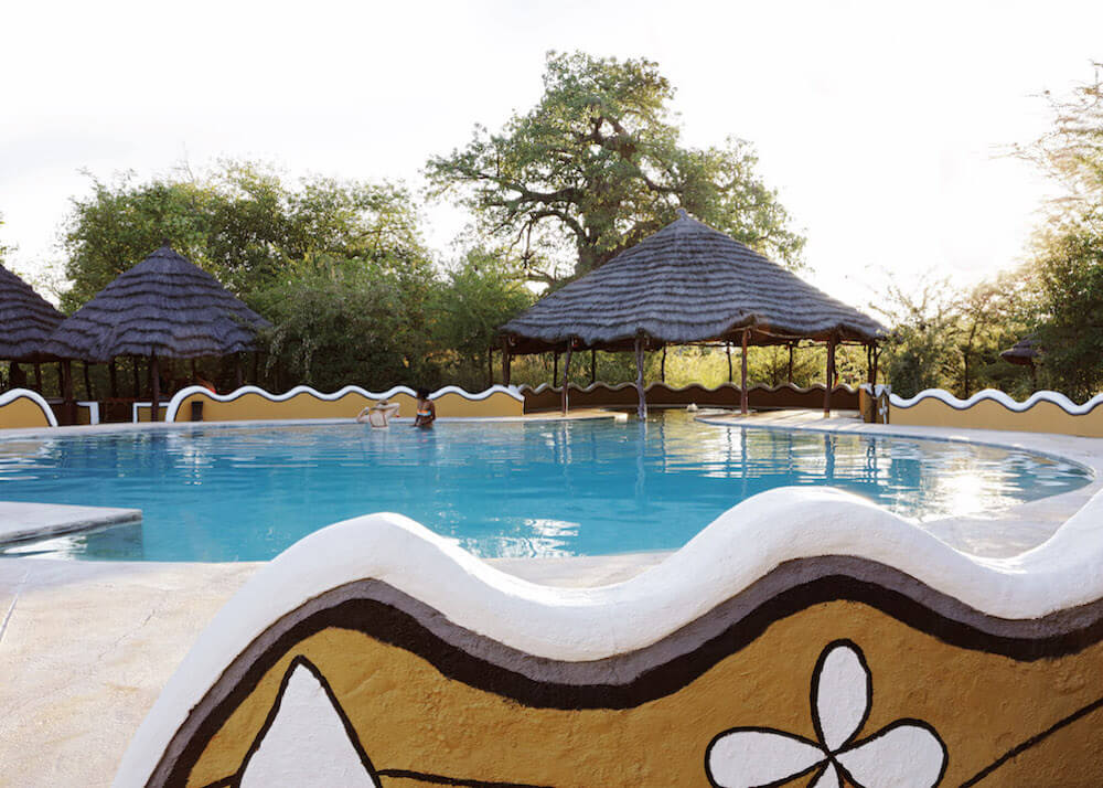 The super funky pool at Planet Baobab Swimming pool, Botswana