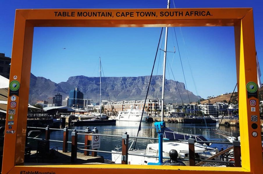 View of Table Mountain from the Waterfont, Cape Town and the Garden Route