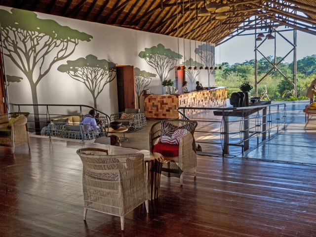 Chobe Bush Lodge, reception area, Botswana and Zimbabwe