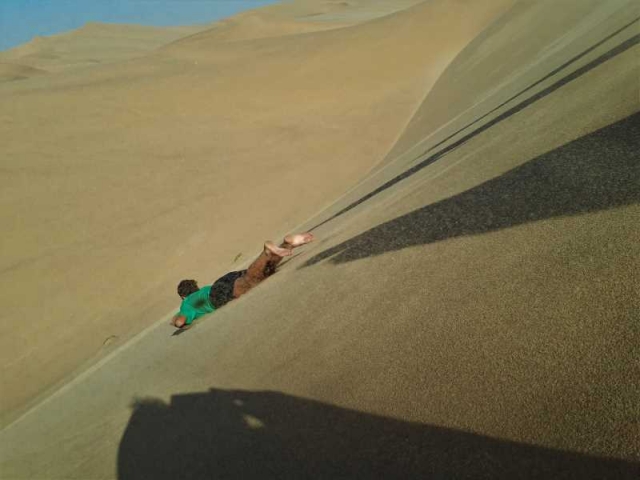 Sand boarding, Swakopmund, Namibia