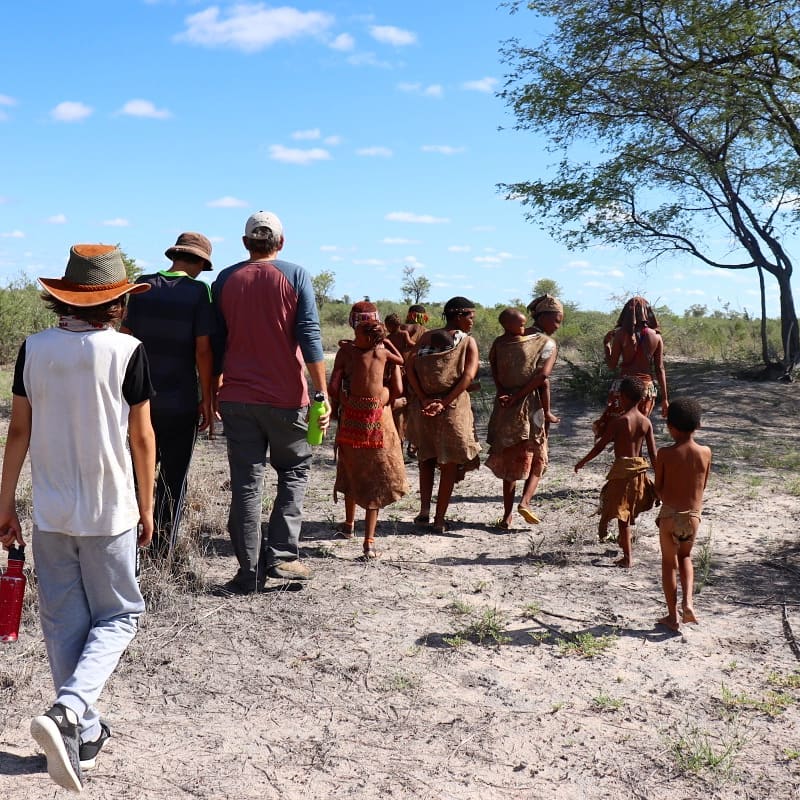 Walking in the Nyae Nyae Conservancy