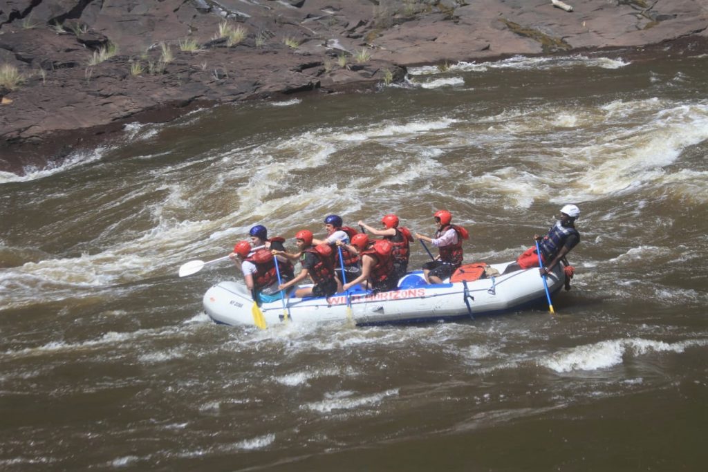 And everyone padding again as they come out of the one rapid and get ready to go into the next one.