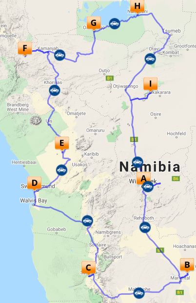 Namibia self drive 14 days camping