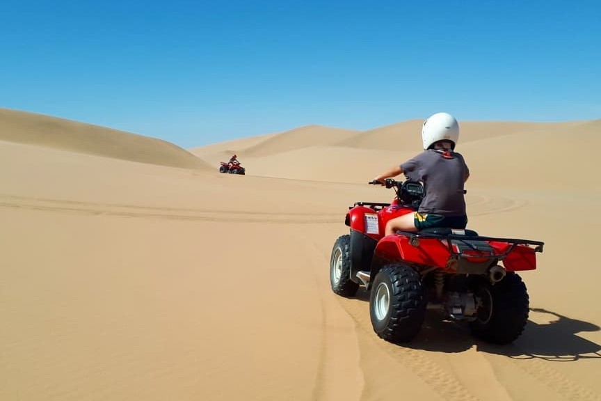 Quad bike, Swakopmund, Namibia, family