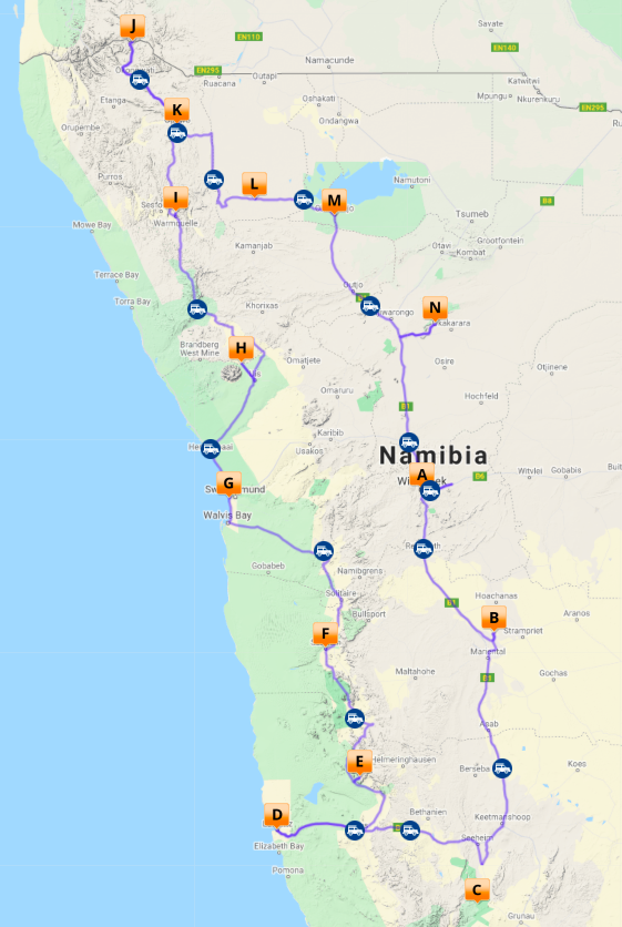 Namibia self drive 23 days camping