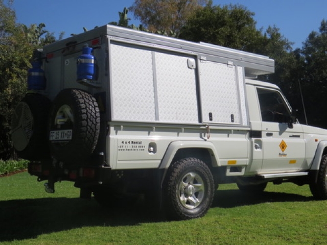 Bushcamper fully equipped camping 4x4 vehicle, also available as a Landcruiser.