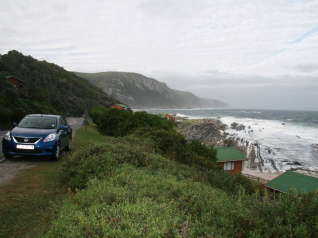 A sedan is perfect for the Garden Route - here at Storm's River.