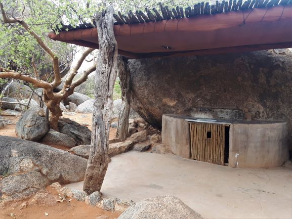 The funky Hoada Campsite Kitchen built right into the landscape, Namibia, Self-drive accommodation options