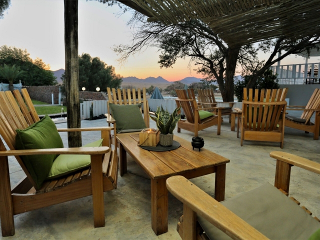 Namibia Family Holiday, Elegant Desert Lodge, Sossusvlei, terrace