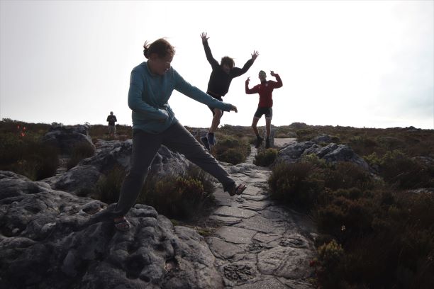 Cape Town, South Africa family top of Table Mountain