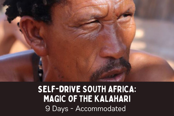 A close up portrait of a #Khomani San elder - self-drive South Africa - Magic of the Kalahari