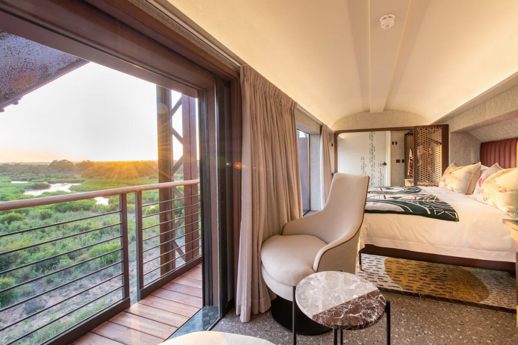 Luxury Kruger Shalati train bedroom