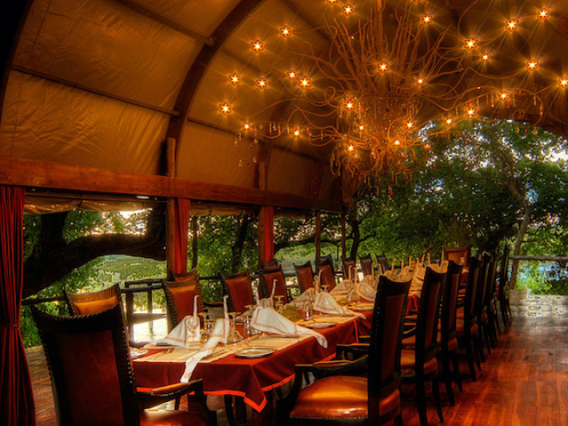 Shinde dining room table, Okavango Delta, Botswana