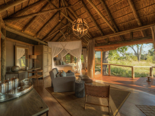 Camp Moremi, interior of room, Moremi, Botswana