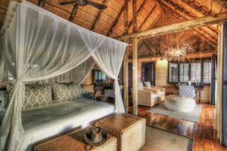 Savute Safari Lodge interior of bedroom, Savuti, Botswana