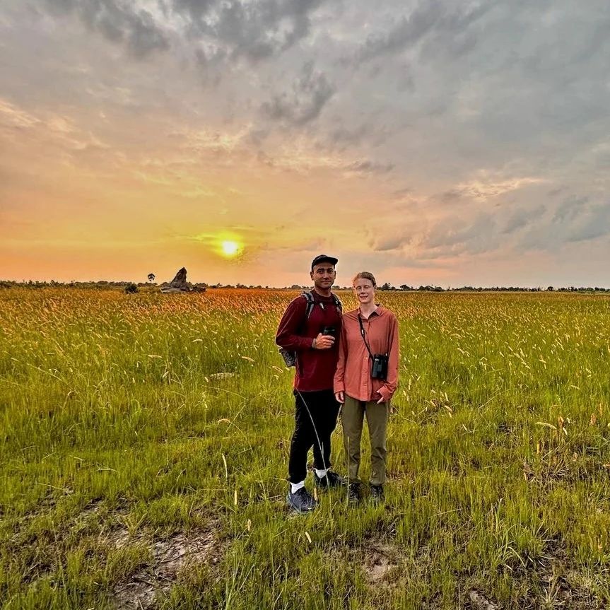 Emily and Navid in the Okavango Delta