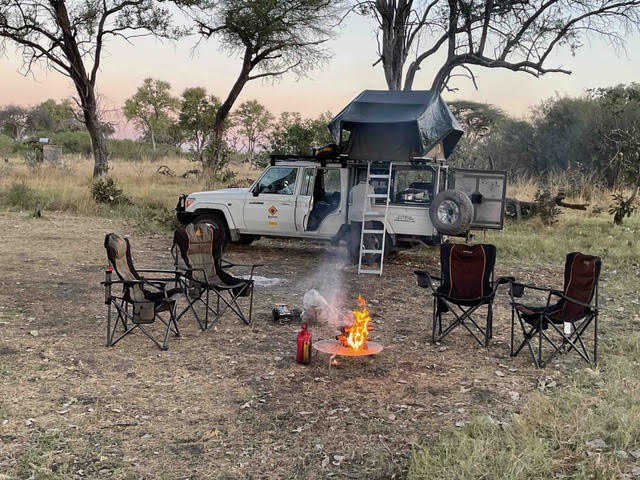 Self-drive camping in Magotho Camp, Botswana