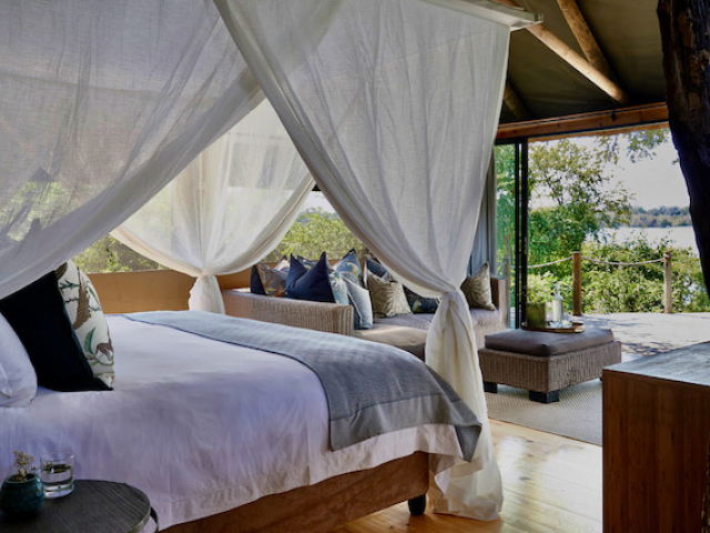 Victoria Falls River Lodge Tented Suite Bedroom