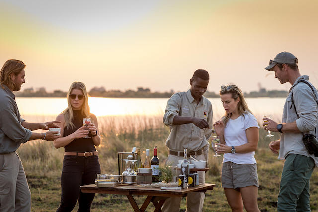 Wild Botswana Sunset drinks
