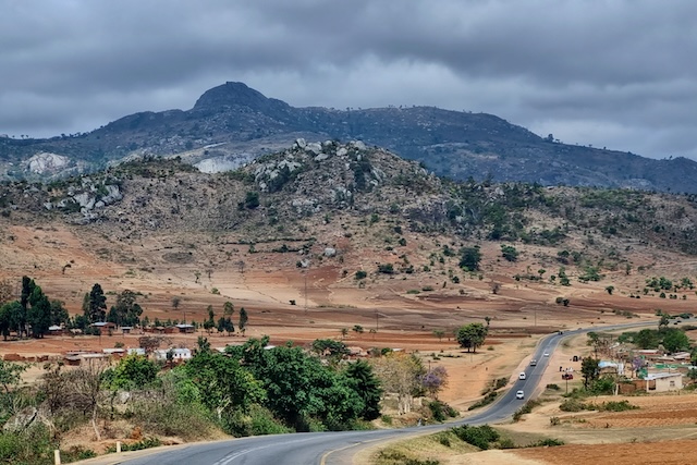 Driving through the rolling hills of Malawi