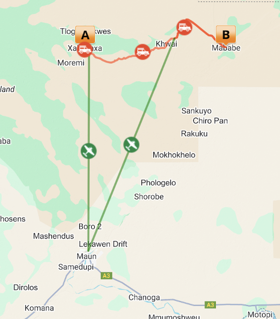 Heart of Botswana Map