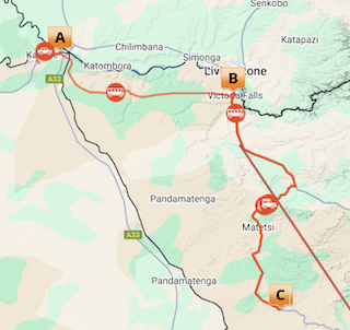 Safari Southern Africa Kruger Region Map