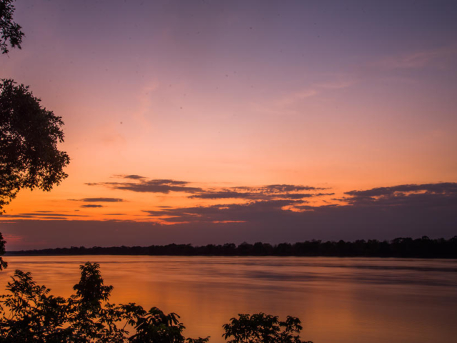 Mvuu Lodge Sunset, Lower Zambezi, Zambia