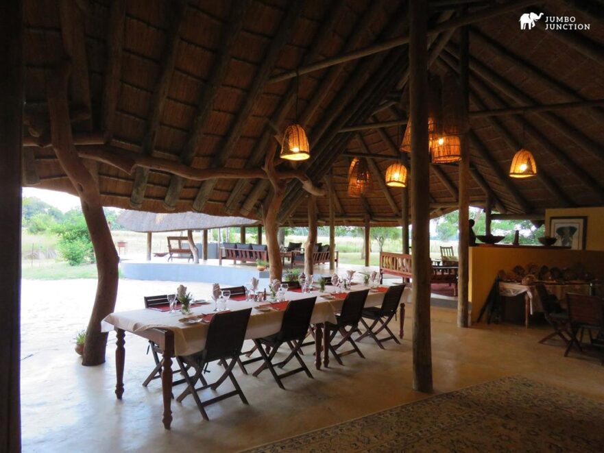 Jumbo Junction Dining Area, Okavango Delta, Botswana Jumbo Junction Dining Area, Okavango Delta, Botswana