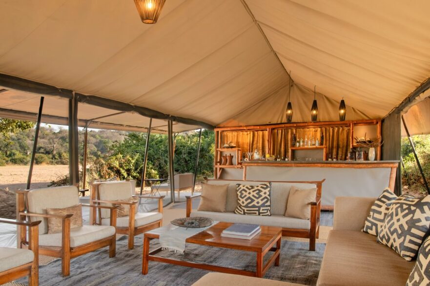 Kokoko Camp, Lounge Area, Ruaha NP, Tanzania Kokoko Camp, Lounge Area, Ruaha NP, Tanzania