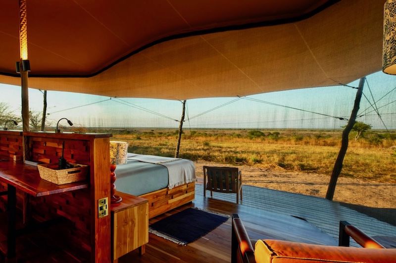 Usangu Expedition Camp Tent Interior, Ruaha, Tanzania